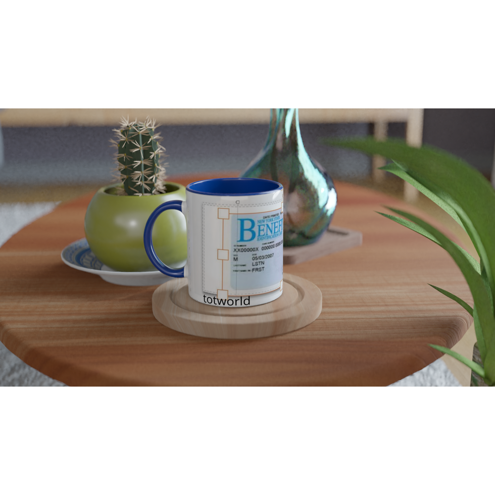 White 11oz Ceramic Mug with Color Inside