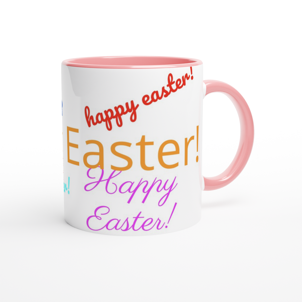 White 11oz Ceramic Mug with Color Inside