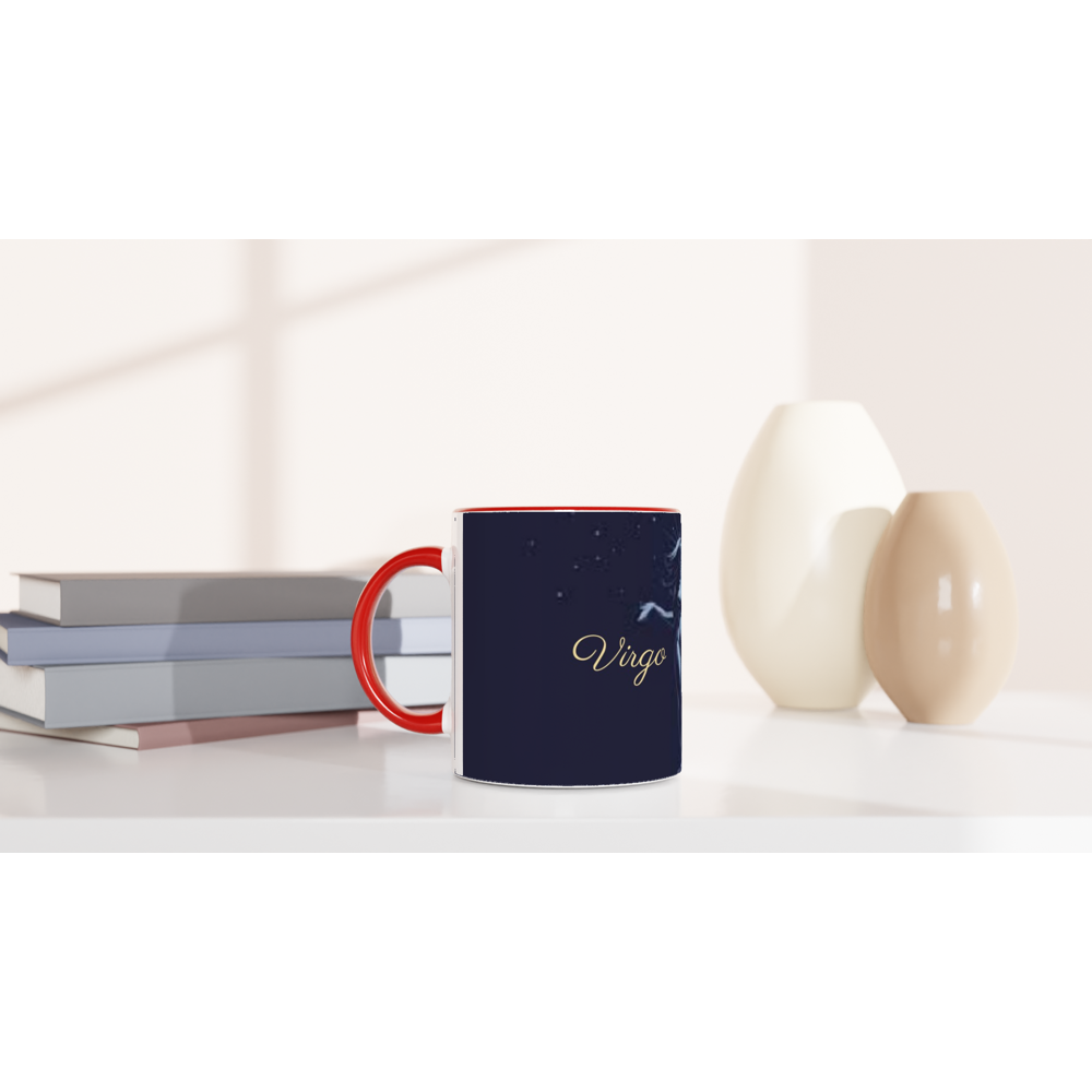 White 11oz Ceramic Mug with Color Inside