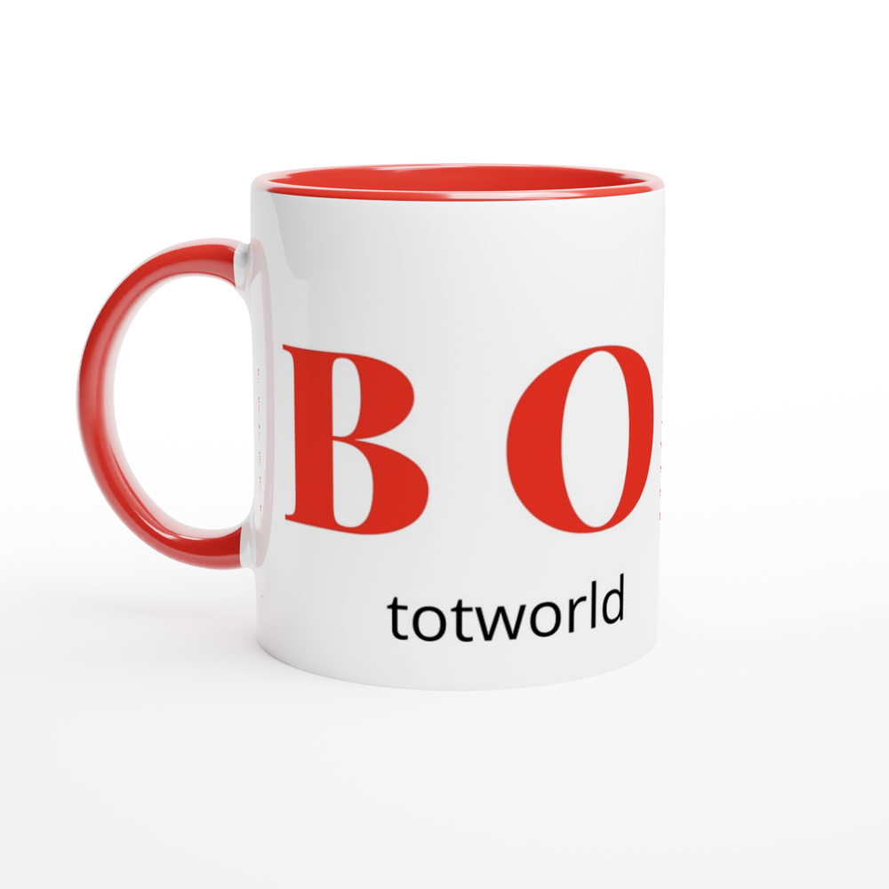 White 11oz Ceramic Mug with Color Inside