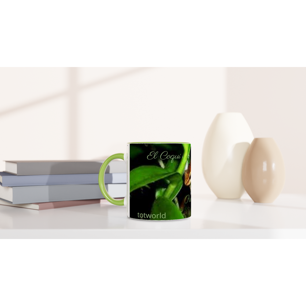 White 11oz Ceramic Mug with Color Inside