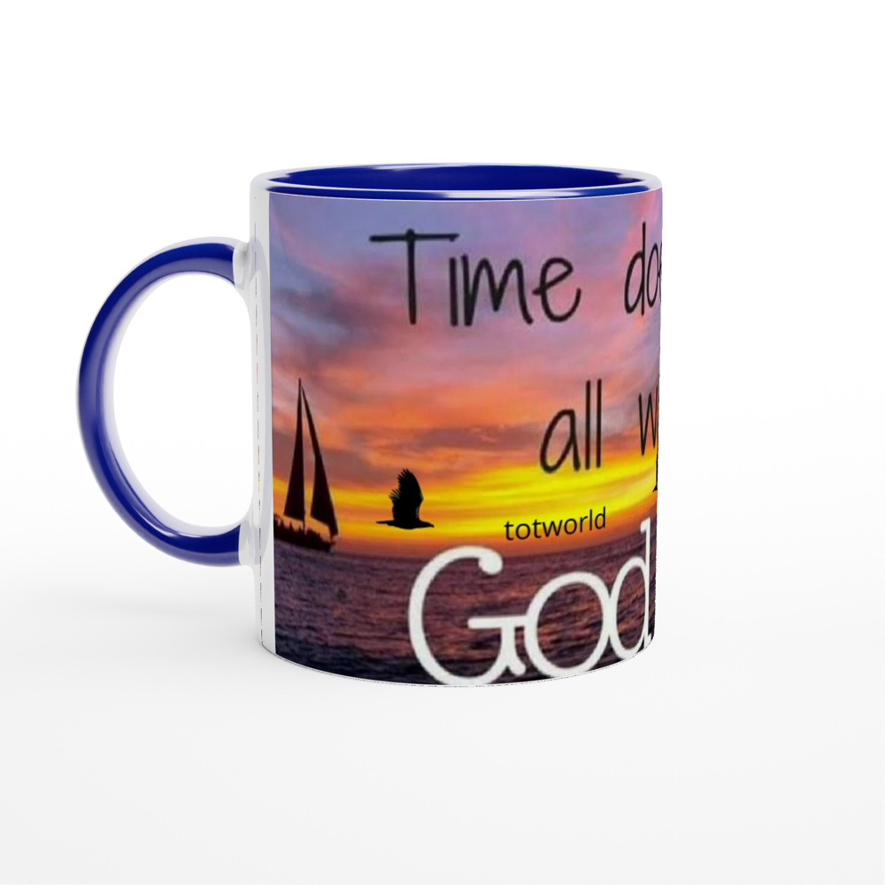White 11oz Ceramic Mug with Color Inside