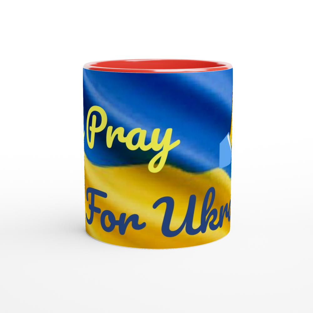 White 11oz Ceramic Mug with Color Inside