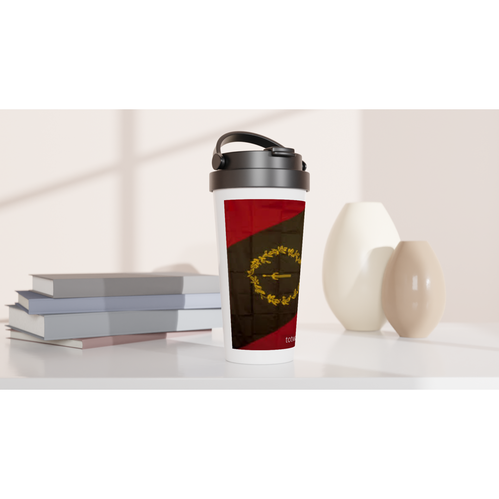 White 15oz Stainless Steel Travel Mug