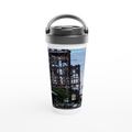 White 15oz Stainless Steel Travel Mug