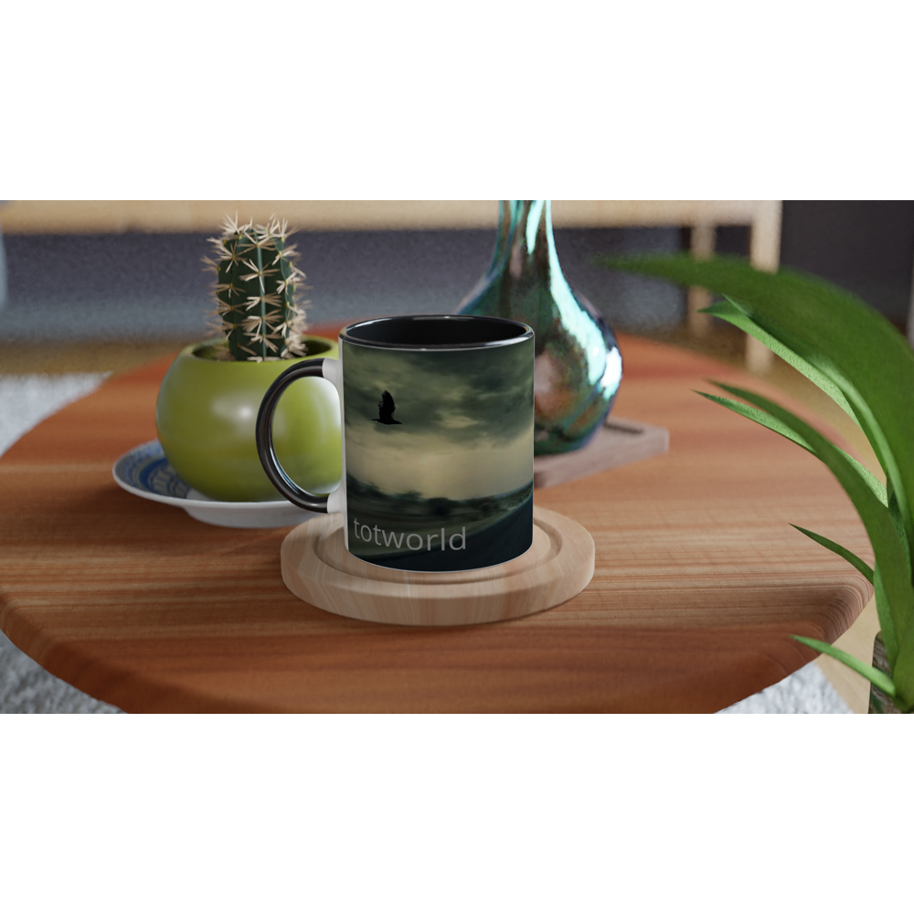 White 11oz Ceramic Mug with Color Inside