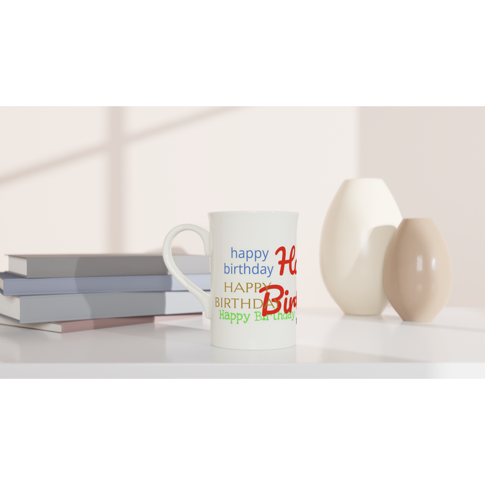 White 10oz Porcelain Slim Mug