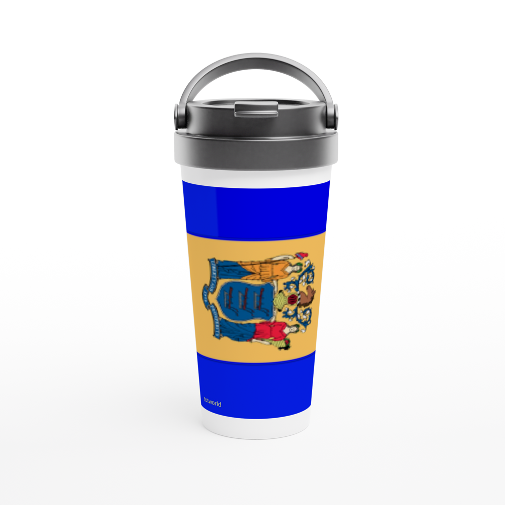 White 15oz Stainless Steel Travel Mug