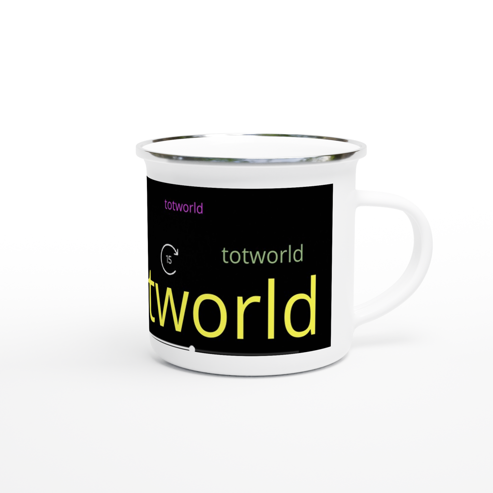White 12oz Enamel Mug
