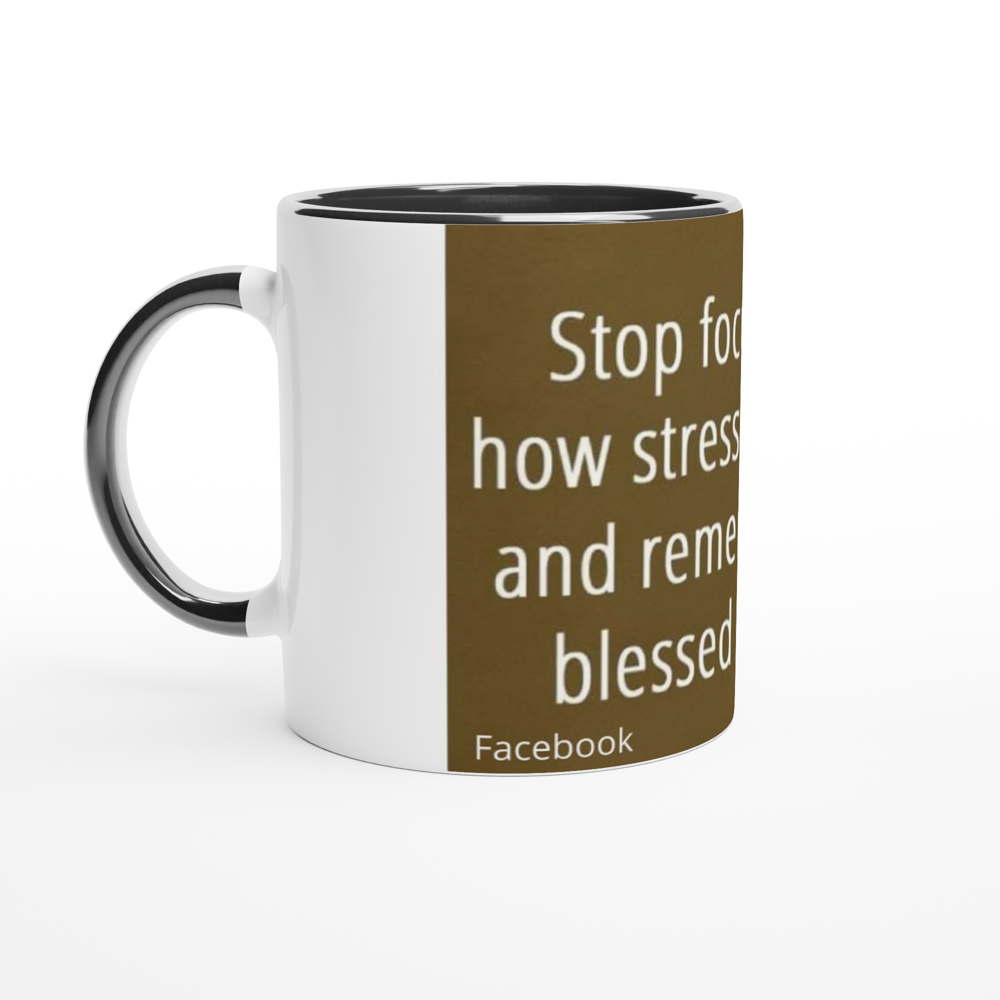 White 11oz Ceramic Mug with Color Inside