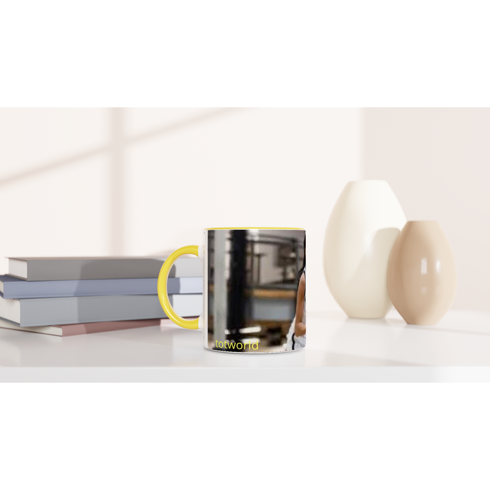 White 11oz Ceramic Mug with Color Inside