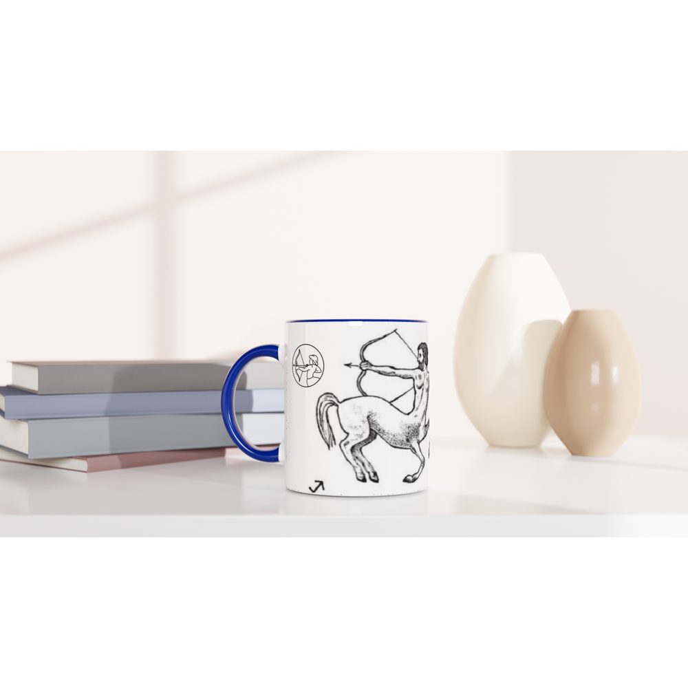White 11oz Ceramic Mug with Color Inside