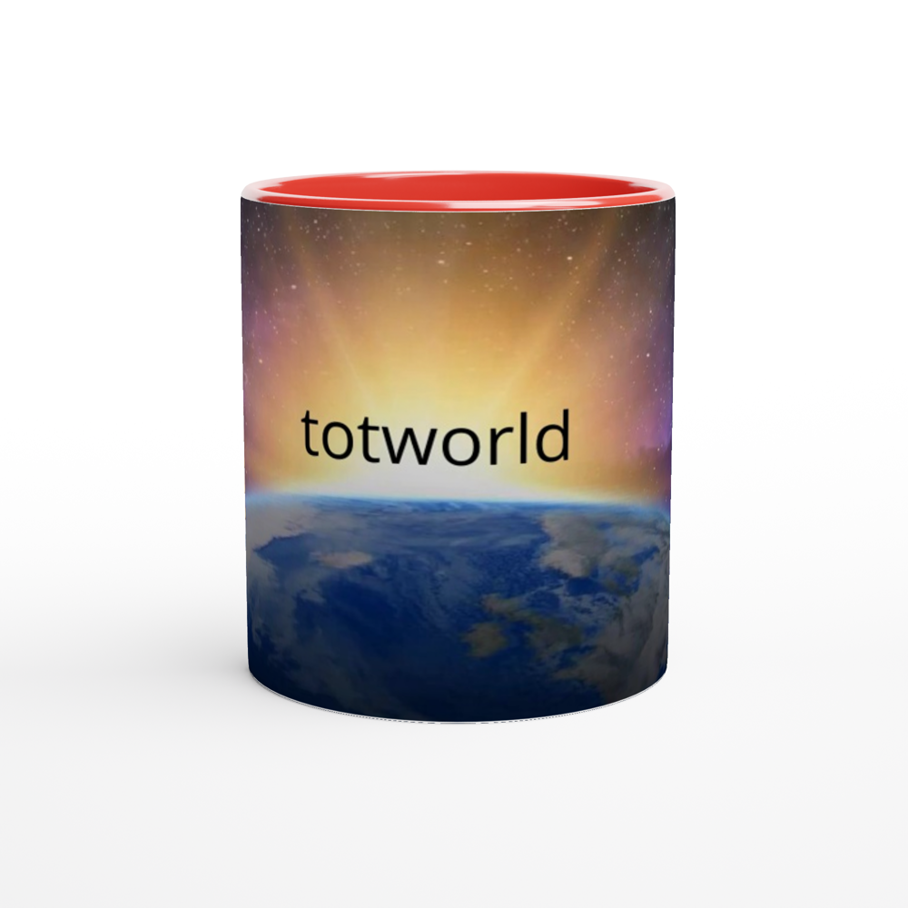 White 11oz Ceramic Mug with Color Inside