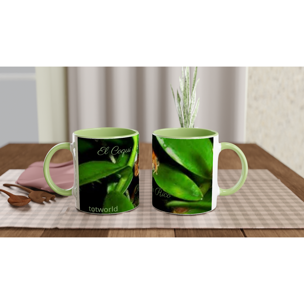 White 11oz Ceramic Mug with Color Inside