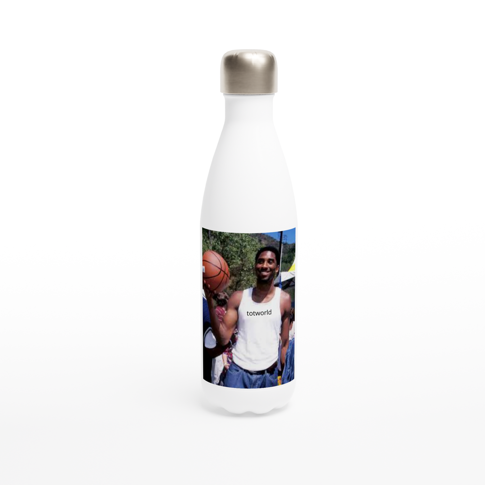 White 17oz Stainless Steel Water Bottle