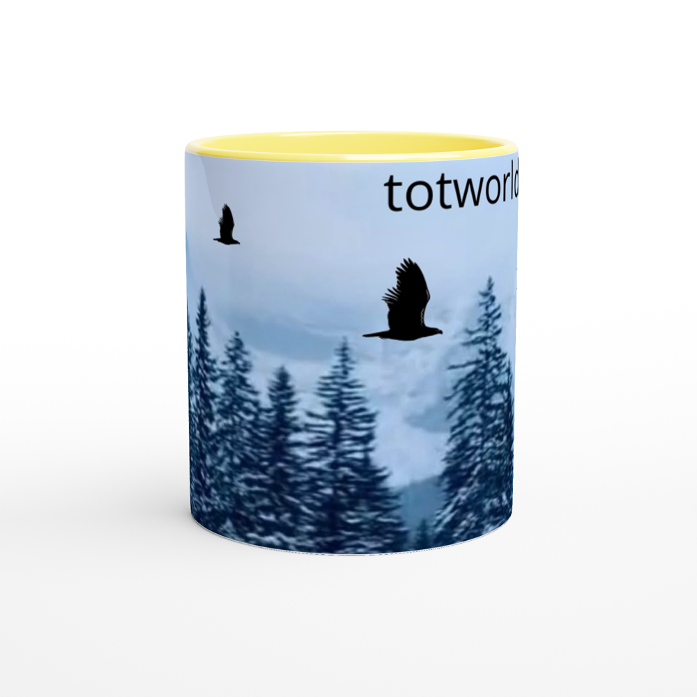 White 11oz Ceramic Mug with Color Inside