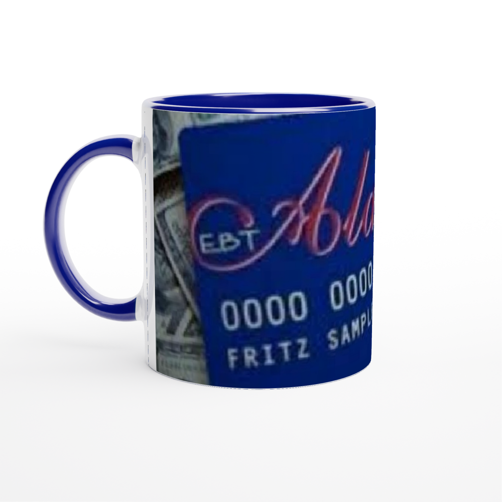 White 11oz Ceramic Mug with Color Inside