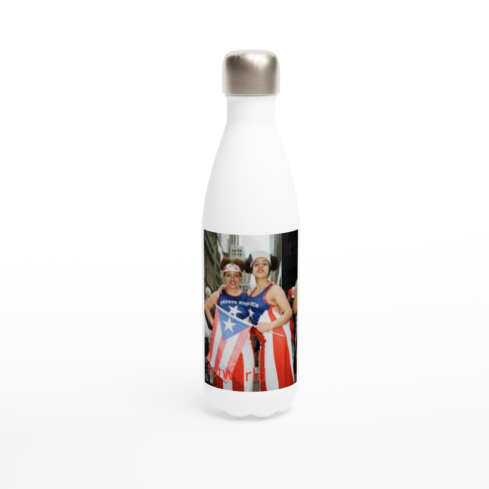 White 17oz Stainless Steel Water Bottle