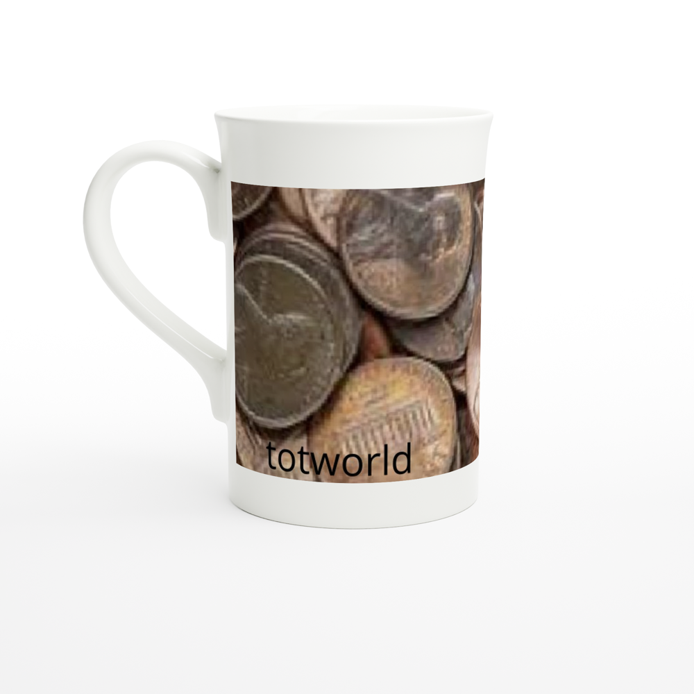 White 10oz Porcelain Slim Mug