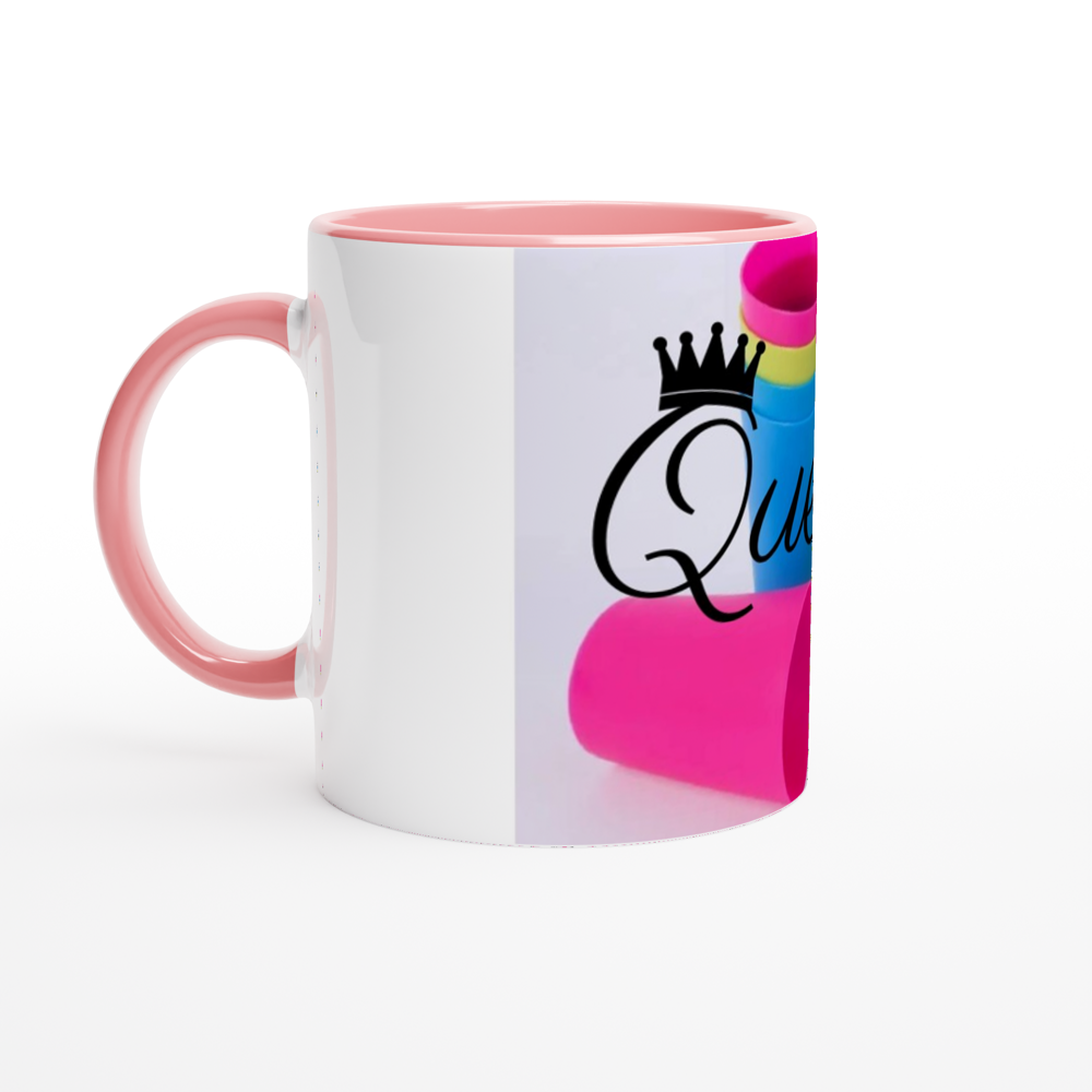 White 11oz Ceramic Mug with Color Inside