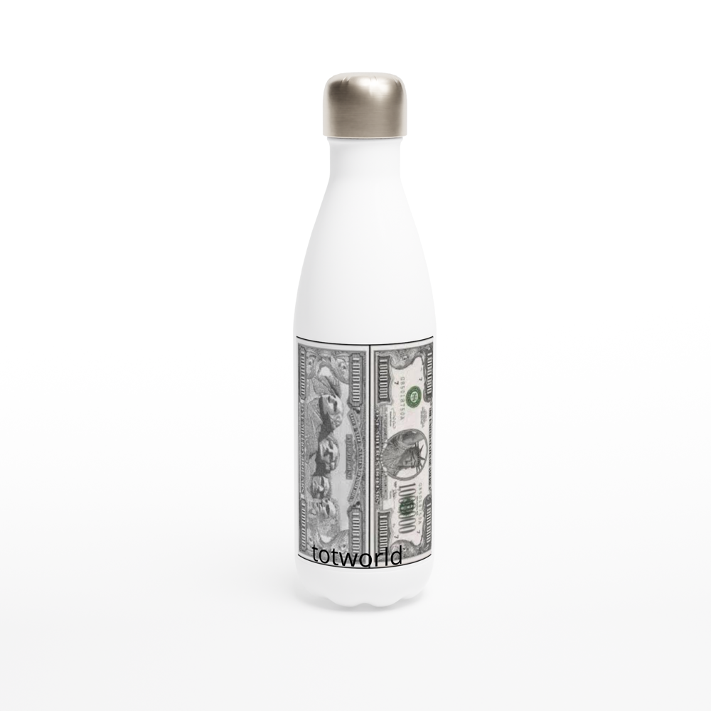 White 17oz Stainless Steel Water Bottle