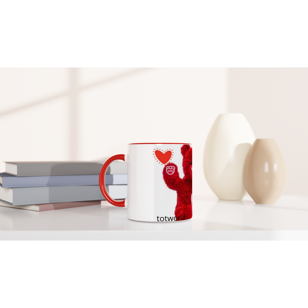 White 11oz Ceramic Mug with Color Inside