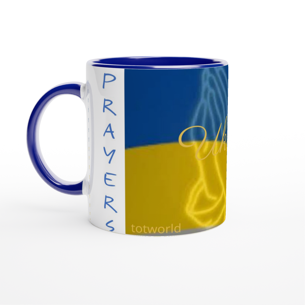 White 11oz Ceramic Mug with Color Inside