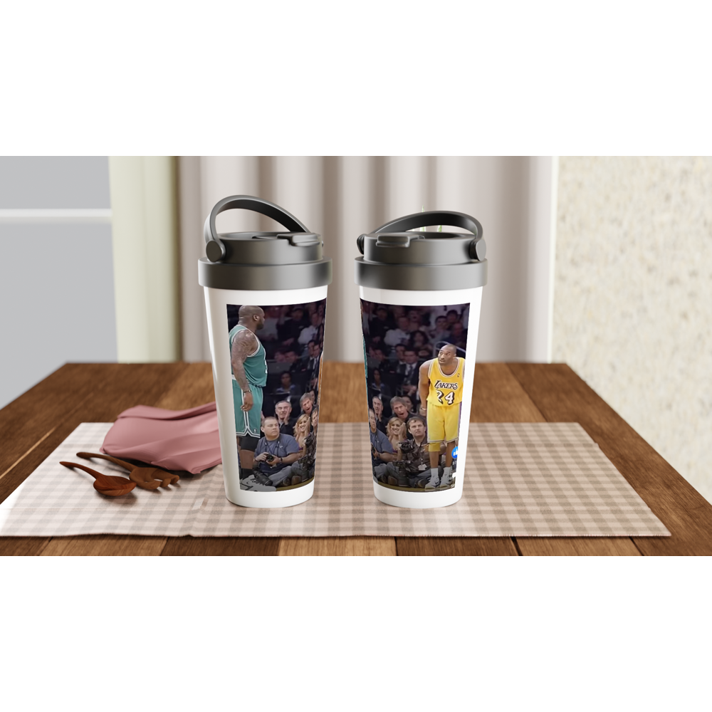White 15oz Stainless Steel Travel Mug