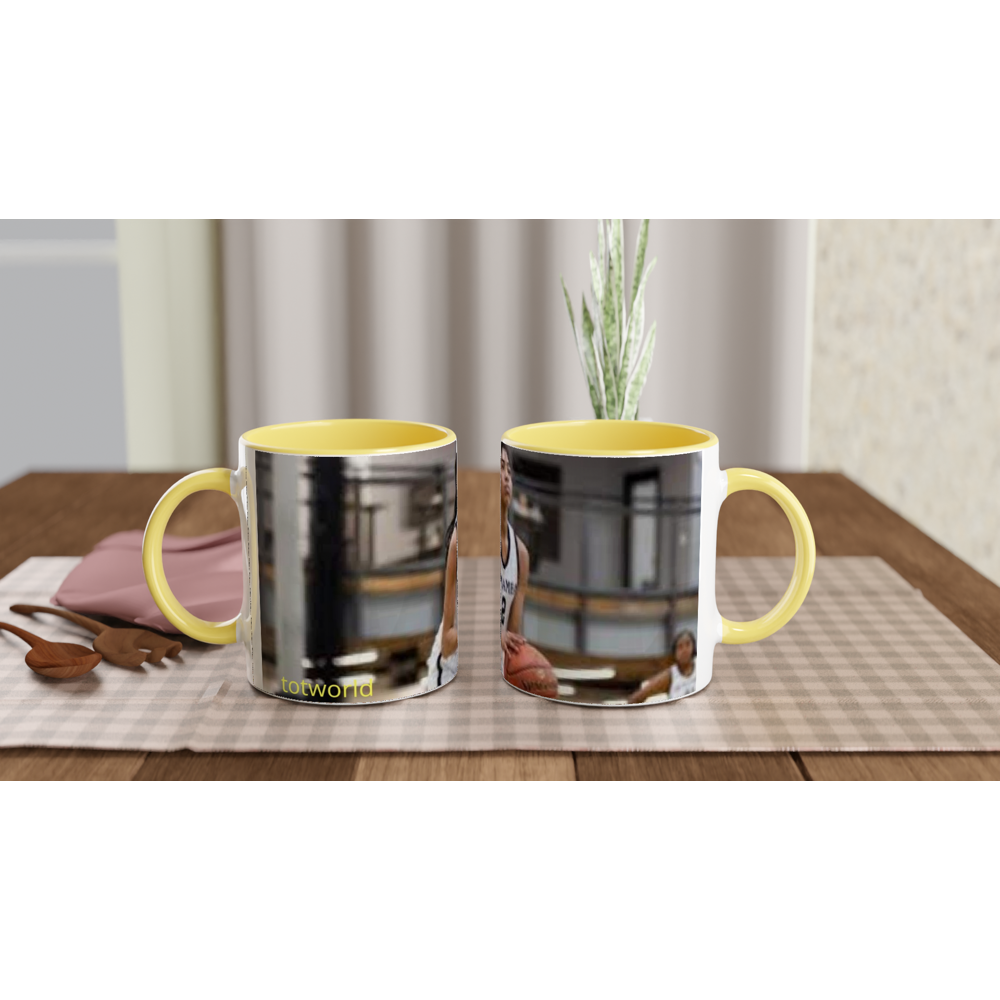 White 11oz Ceramic Mug with Color Inside
