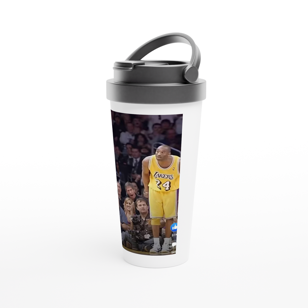 White 15oz Stainless Steel Travel Mug