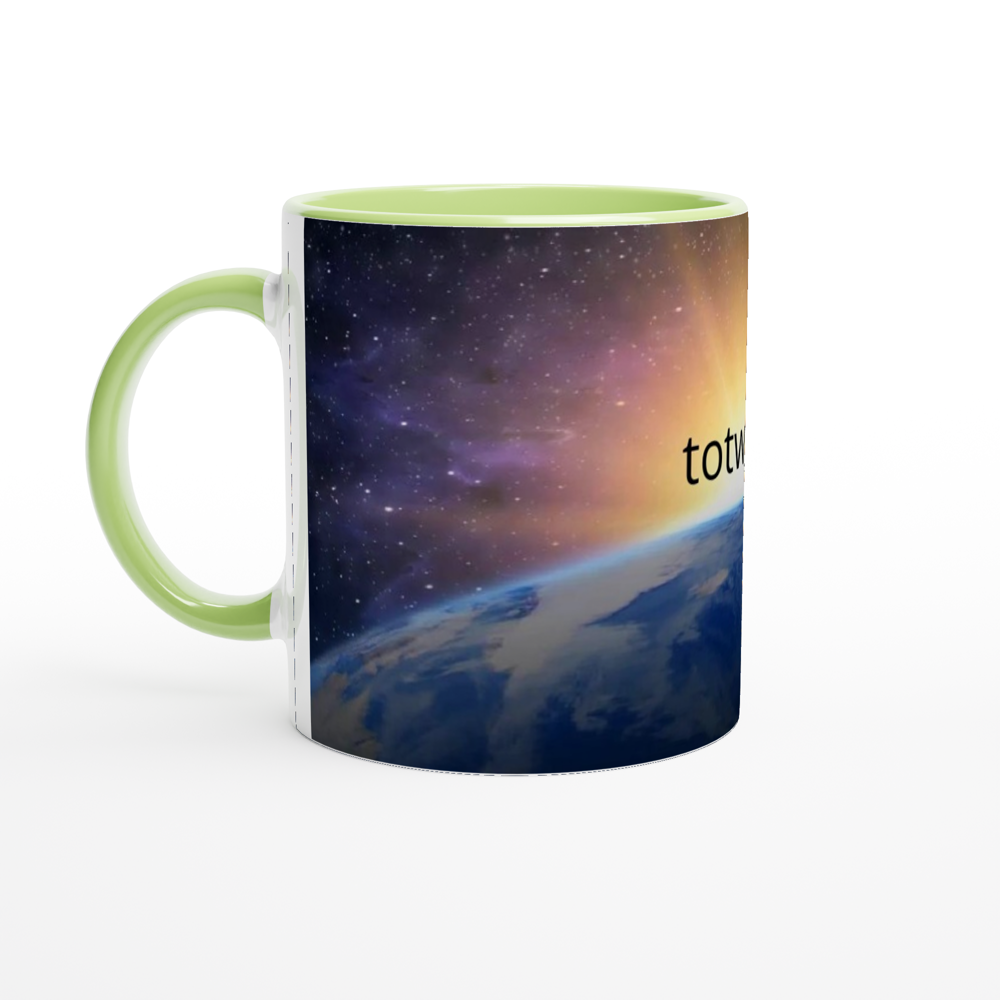 White 11oz Ceramic Mug with Color Inside
