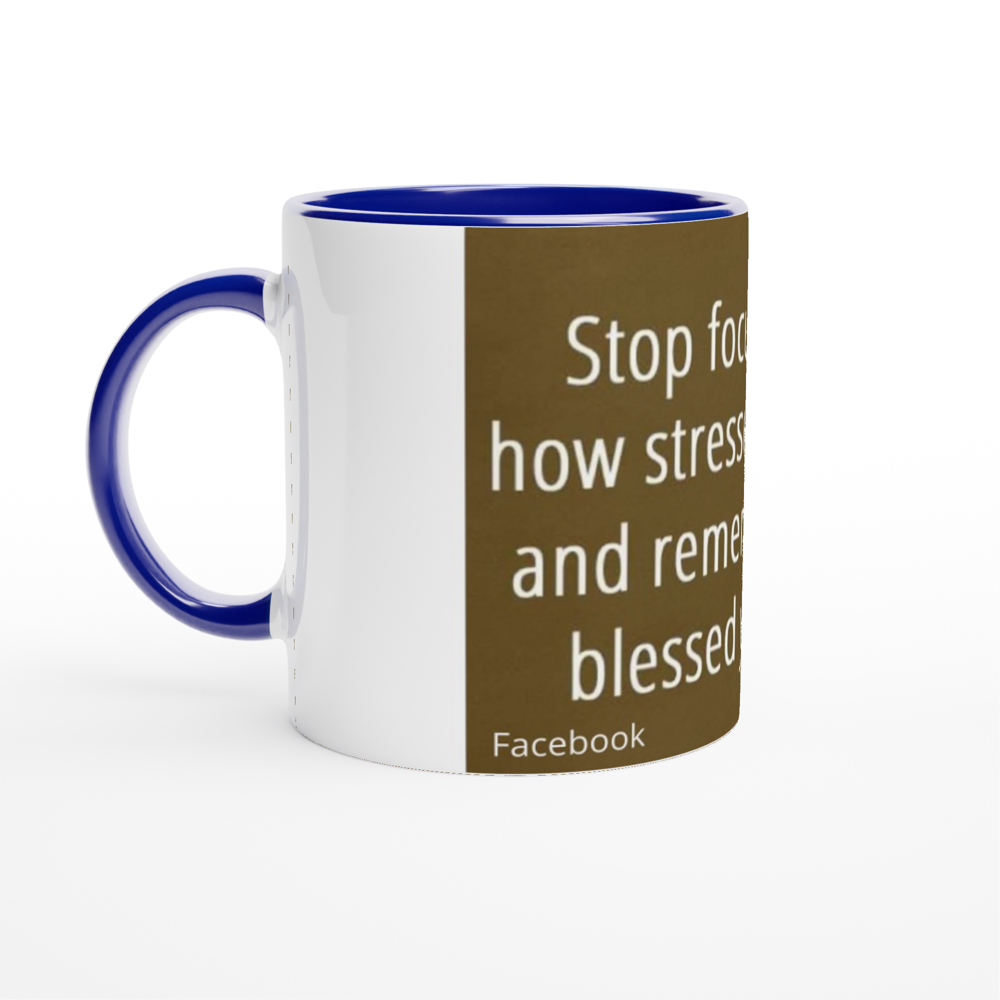 White 11oz Ceramic Mug with Color Inside