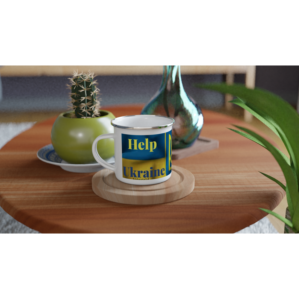 White 12oz Enamel Mug