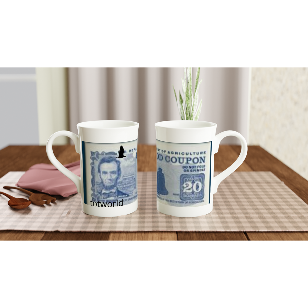 White 10oz Porcelain Slim Mug