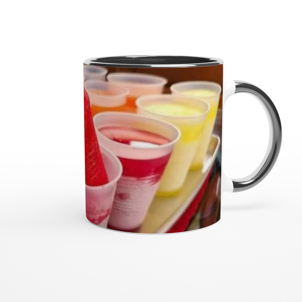 White 11oz Ceramic Mug with Color Inside