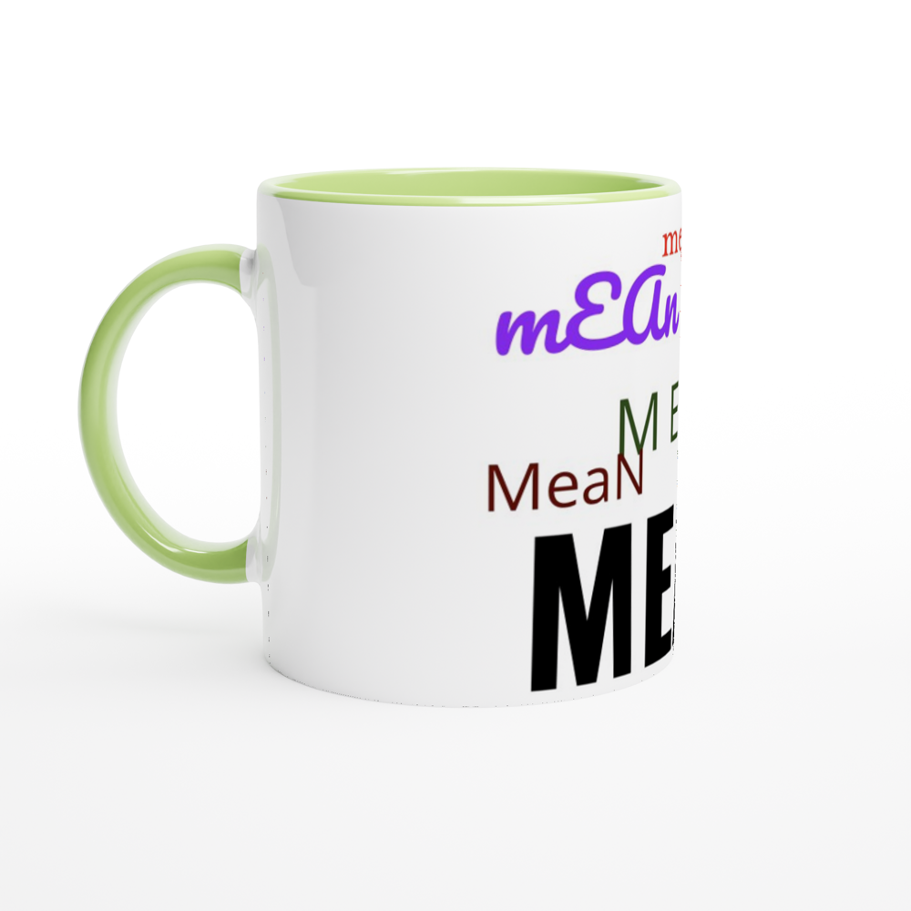 White 11oz Ceramic Mug with Color Inside