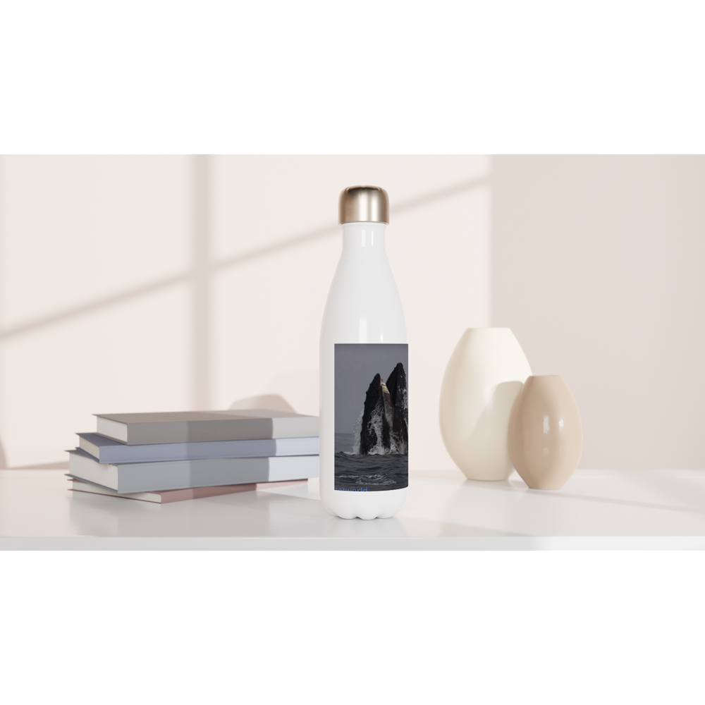 White 17oz Stainless Steel Water Bottle