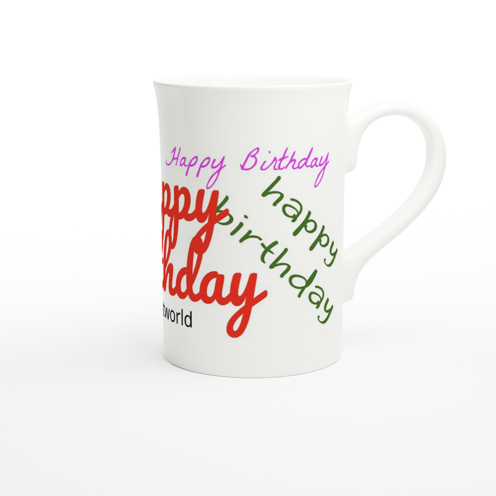 White 10oz Porcelain Slim Mug