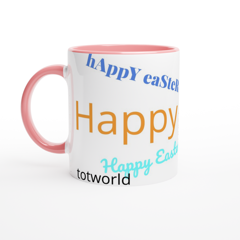 White 11oz Ceramic Mug with Color Inside