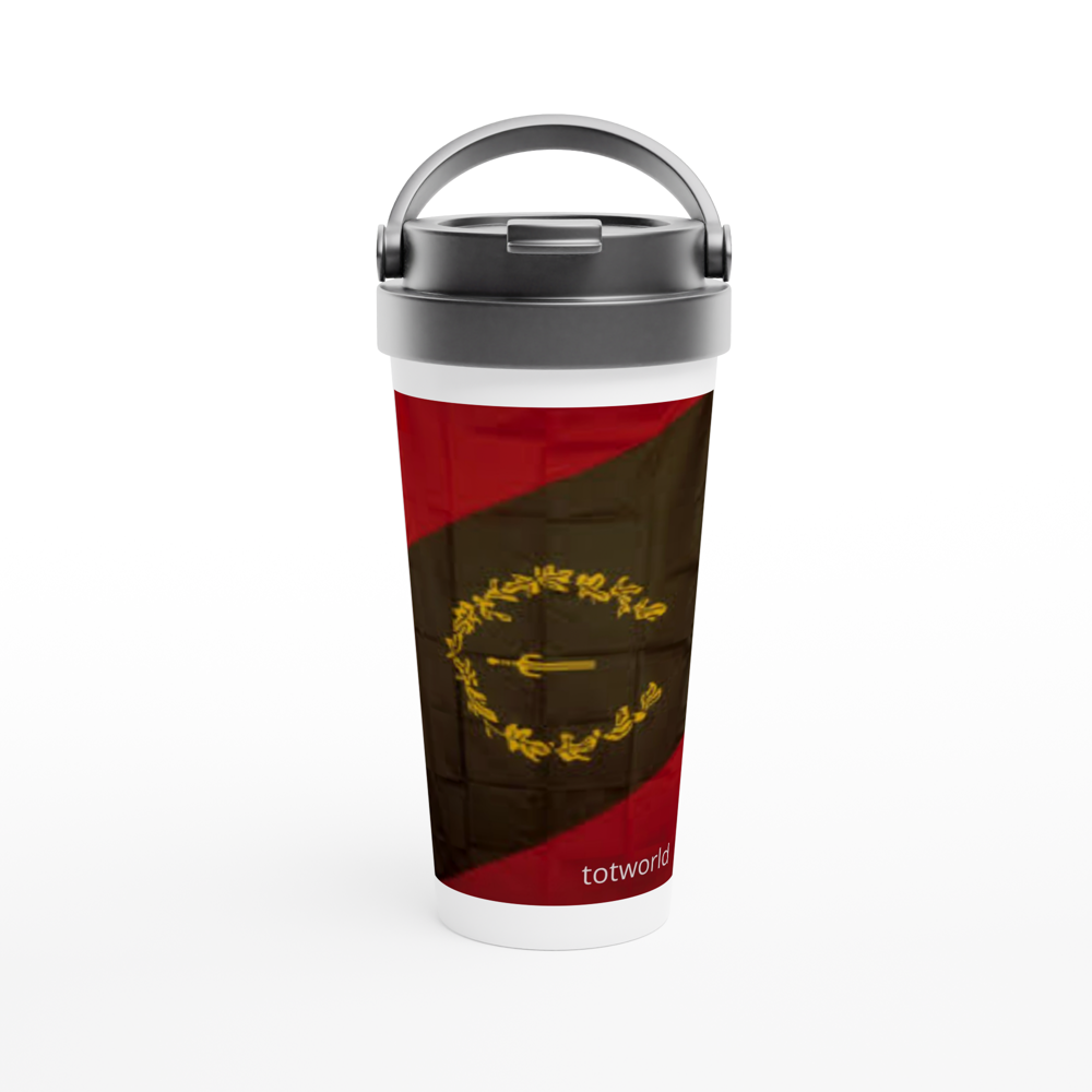 White 15oz Stainless Steel Travel Mug