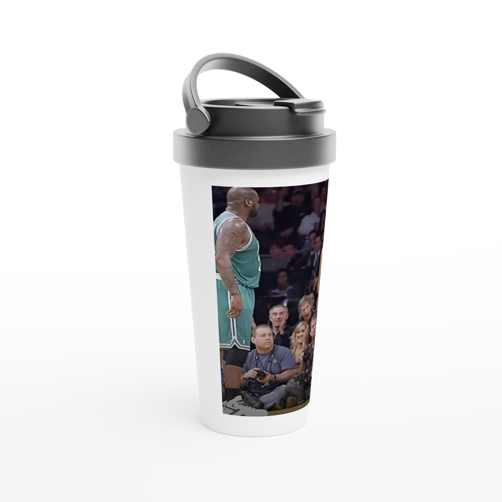 White 15oz Stainless Steel Travel Mug