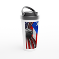 White 15oz Stainless Steel Travel Mug