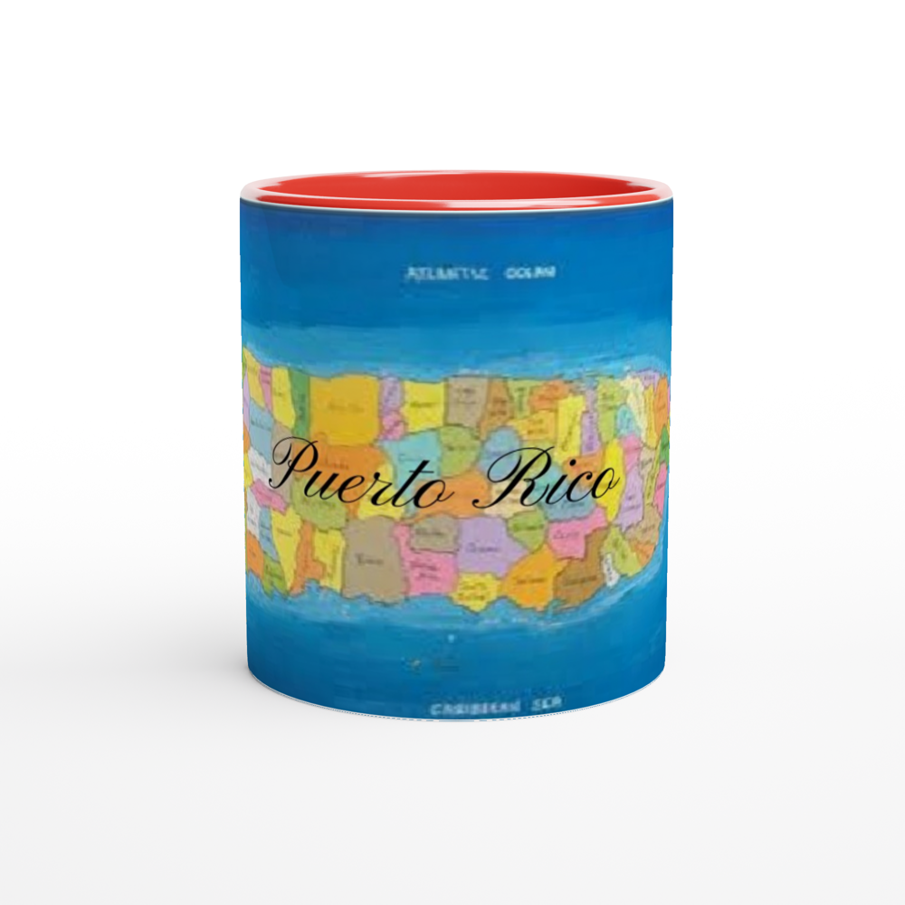 White 11oz Ceramic Mug with Color Inside