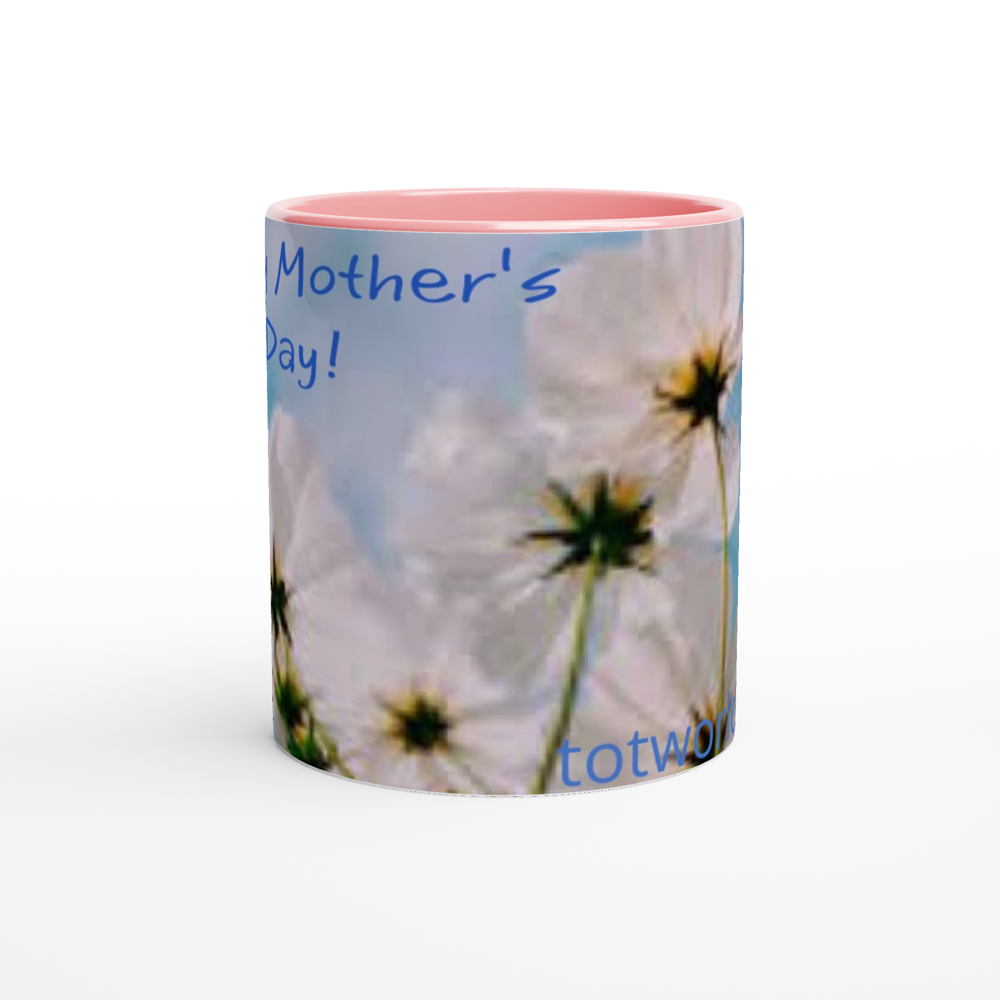 White 11oz Ceramic Mug with Color Inside