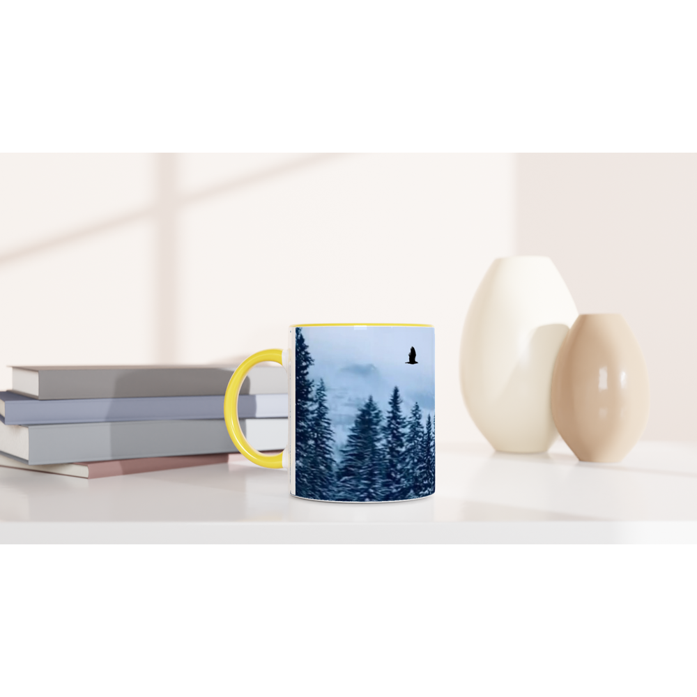 White 11oz Ceramic Mug with Color Inside