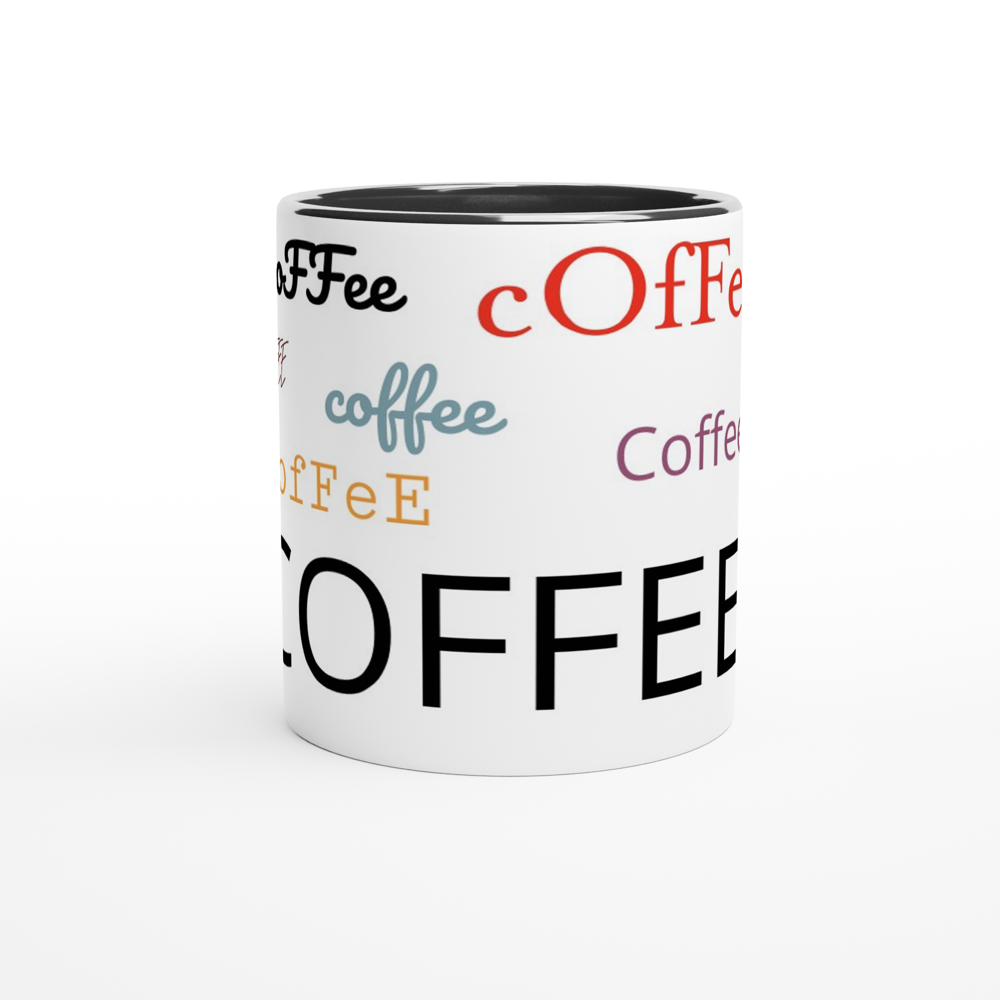 White 11oz Ceramic Mug with Color Inside