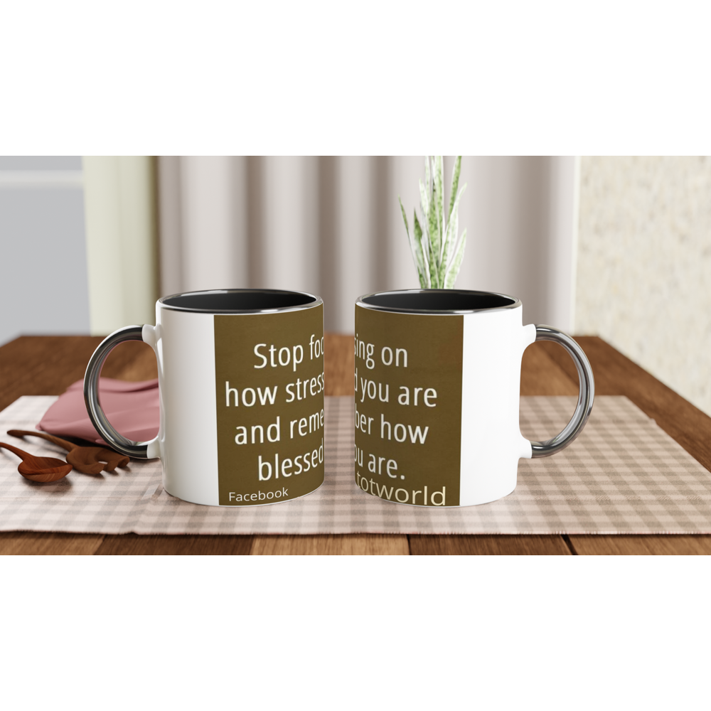 White 11oz Ceramic Mug with Color Inside