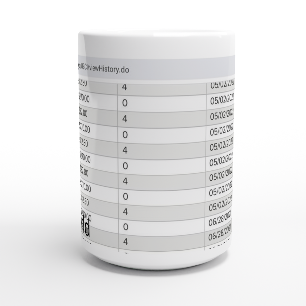 White 15oz Ceramic Mug