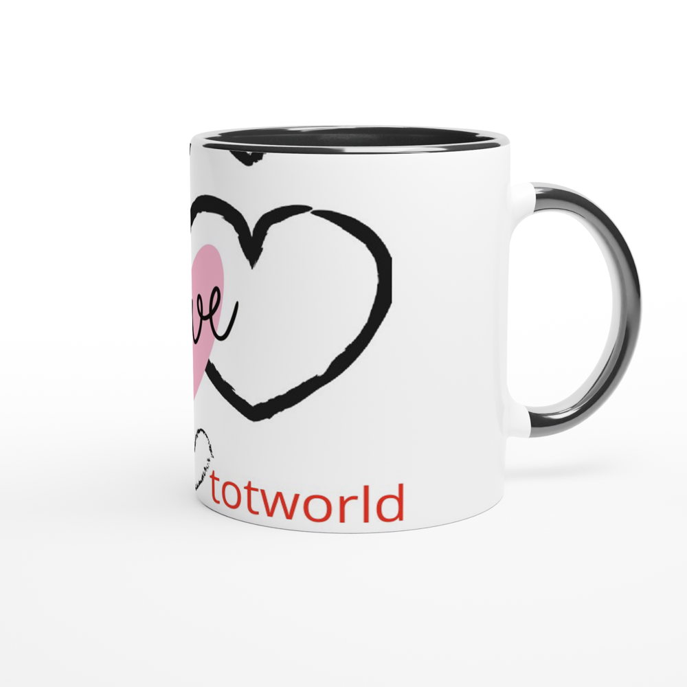White 11oz Ceramic Mug with Color Inside
