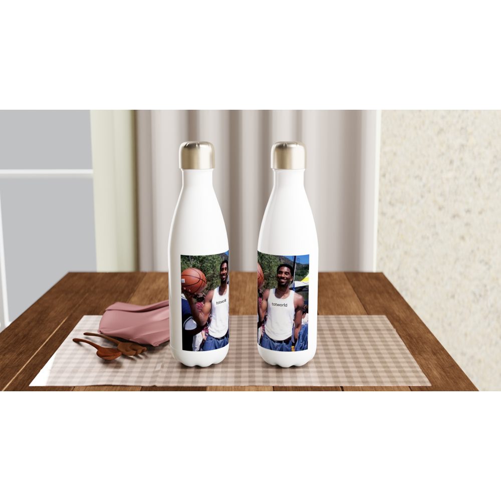 White 17oz Stainless Steel Water Bottle